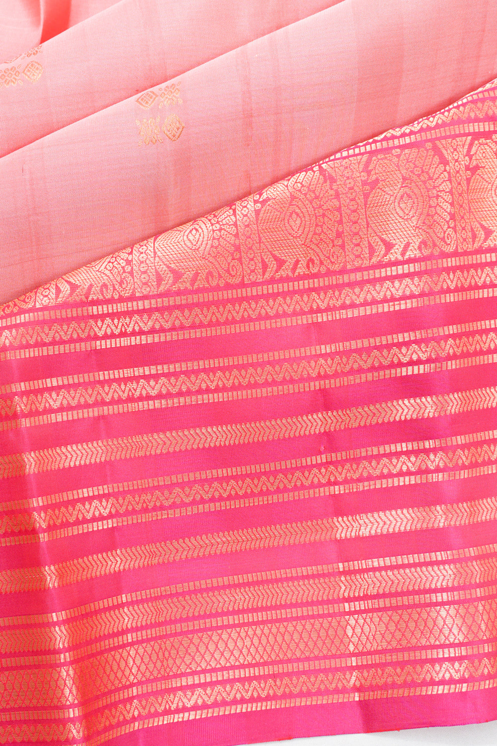 Taranga Kanchi Silk Butta Baby Pink Saree