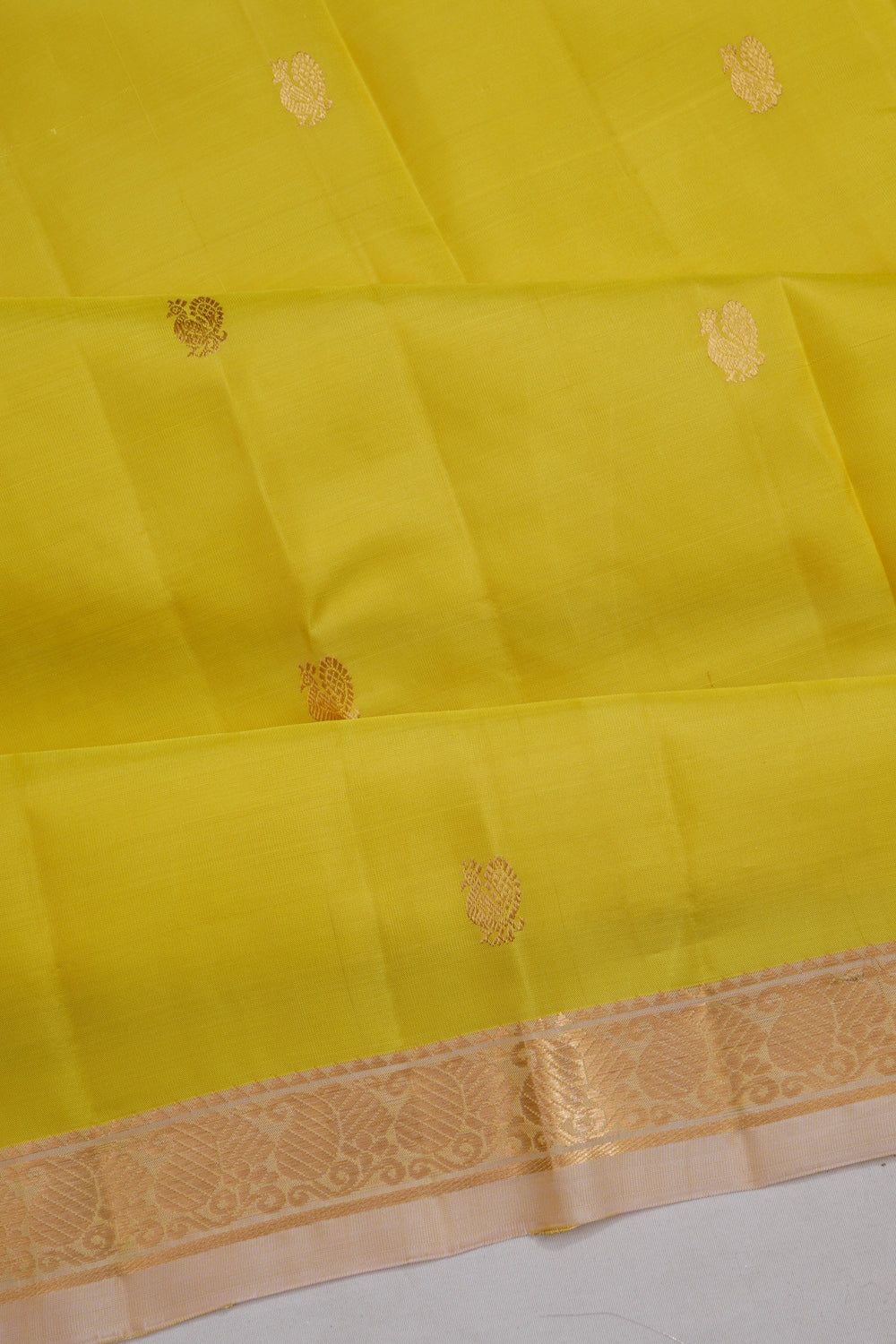 Dharmavaram Silk Butta Green Saree