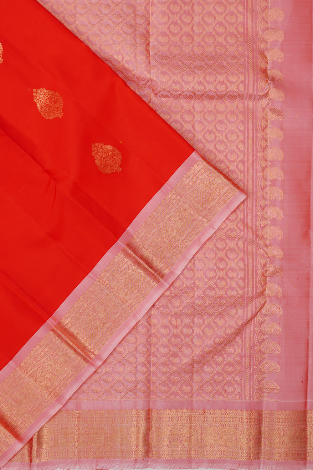 Dharmavaram Silk Butta Red Saree