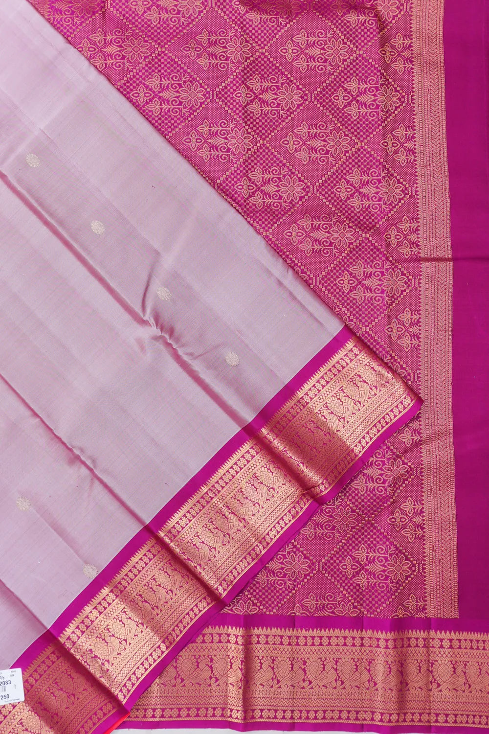 Dharmavaram Silk Butta Lavender Saree