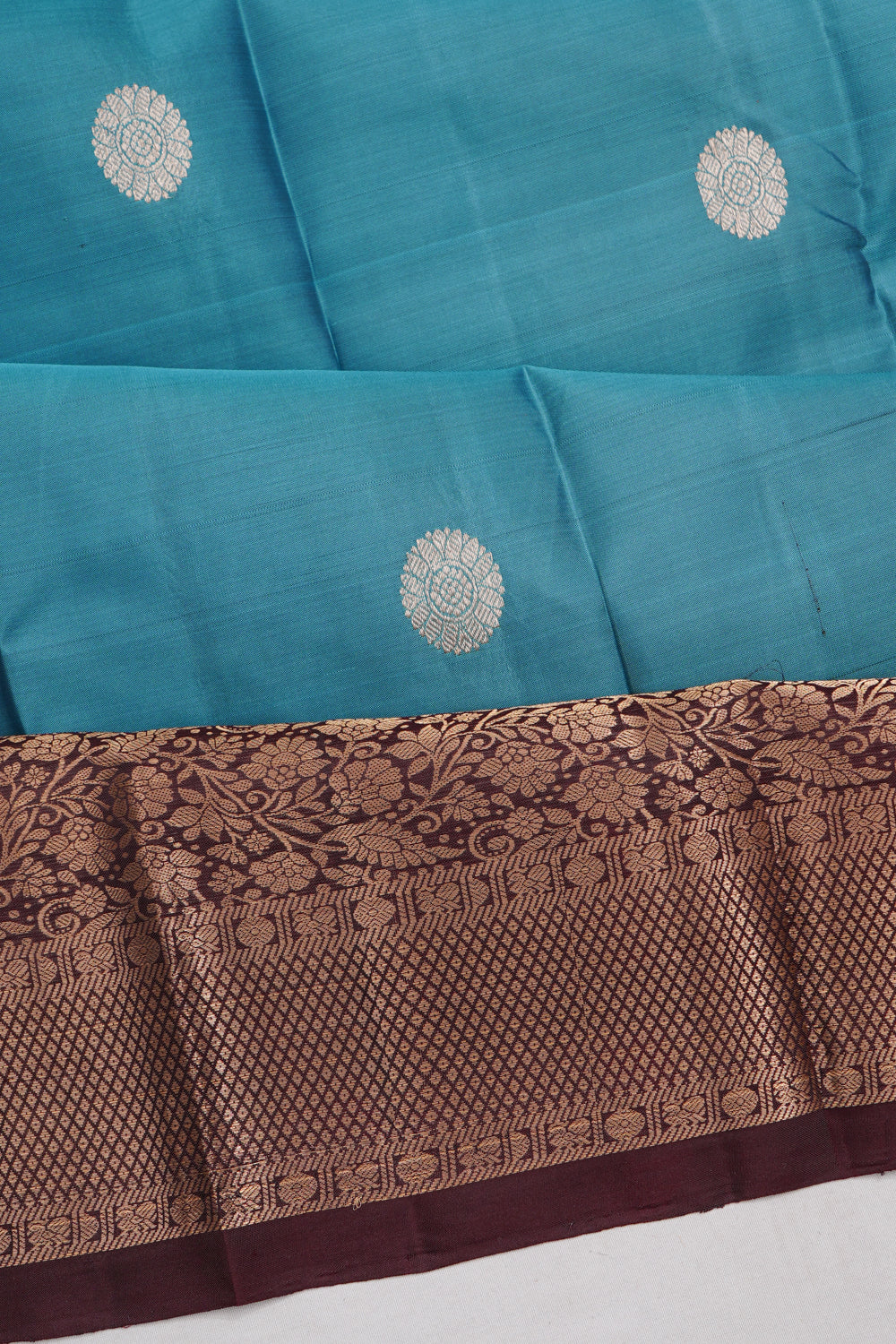 Dharmavaram Silk Butta Blue Saree