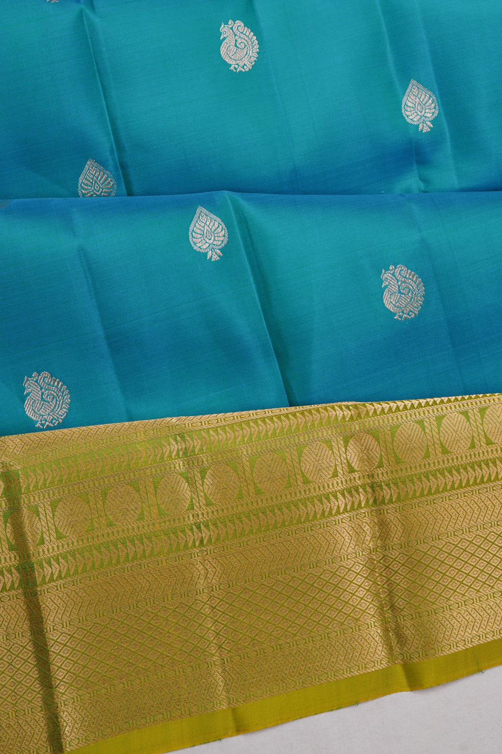 Dharmavaram Silk Butta Blue Saree