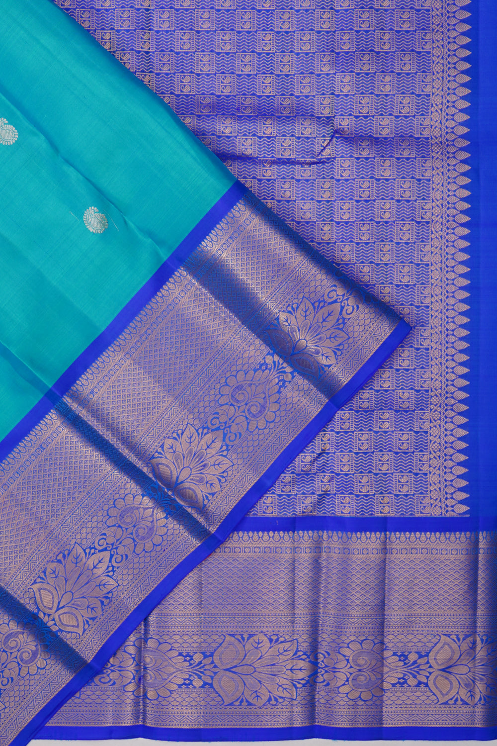 Dharmavaram Silk Butta Blue Saree