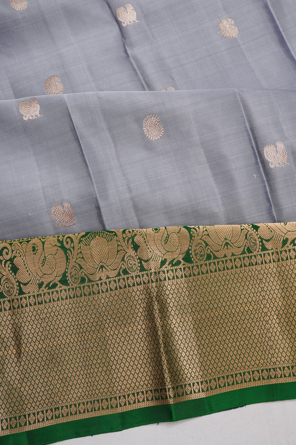 Dharmavaram Silk Butta Blue Saree