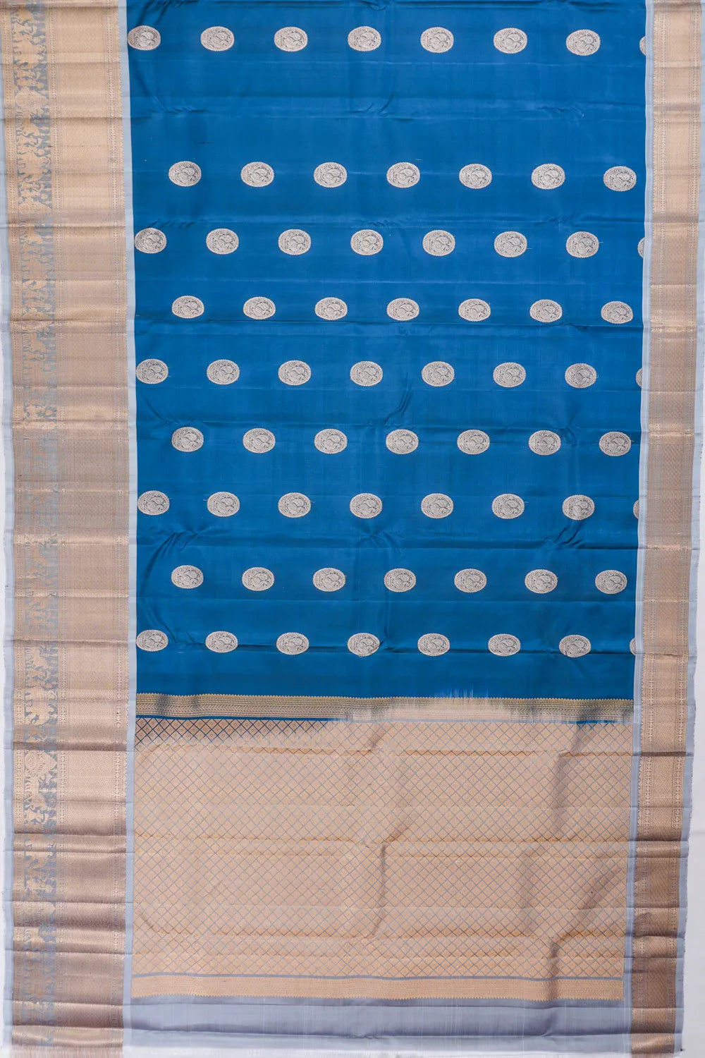 Dharmavaram Silk Butta Blue Saree