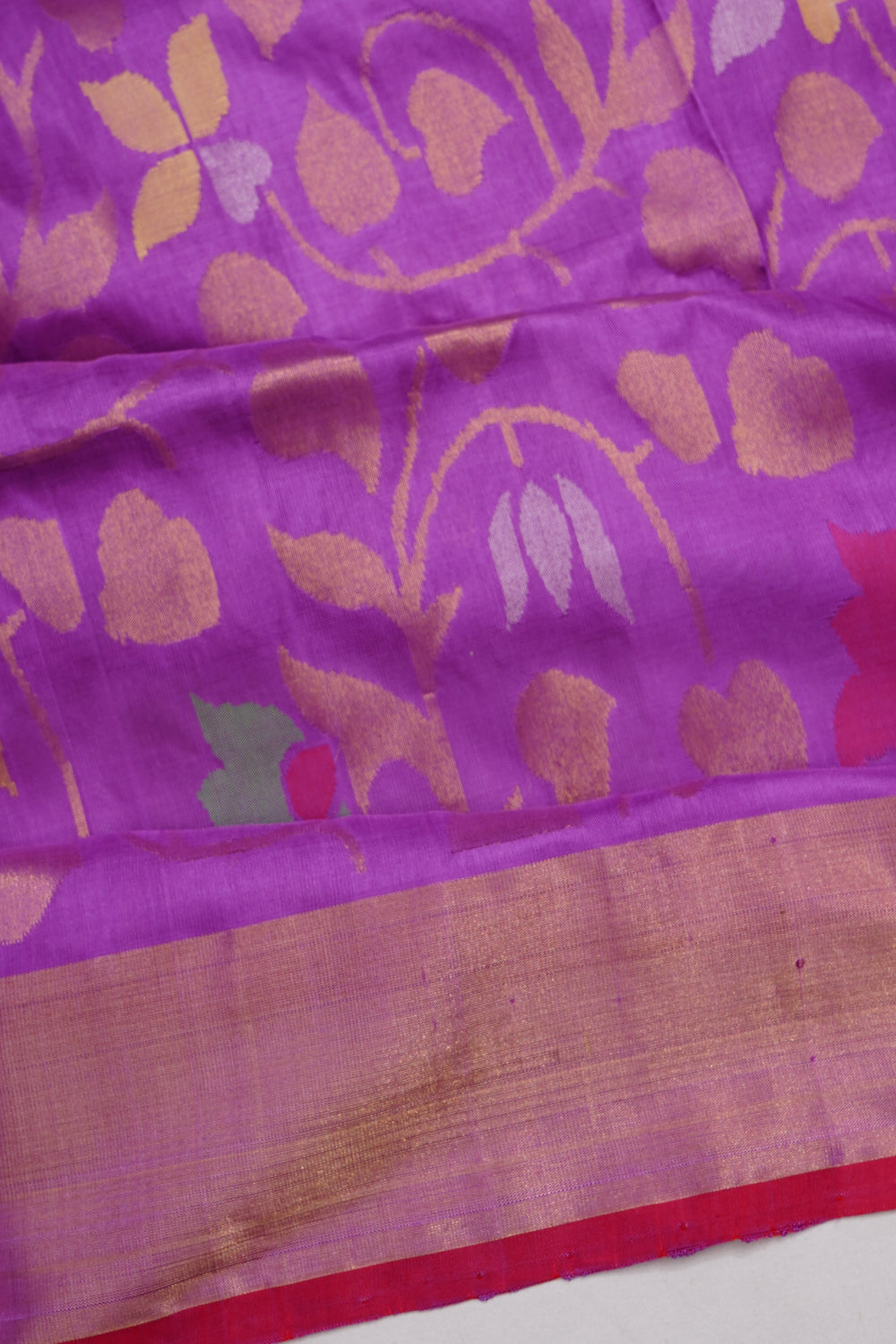 Uppada Silk All Over Jamdani Jaal Pink Saree