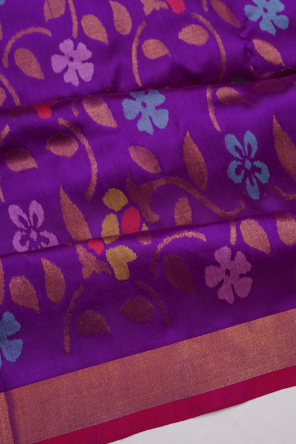 Uppada Silk All Over Jamdani Jaal Purple Saree