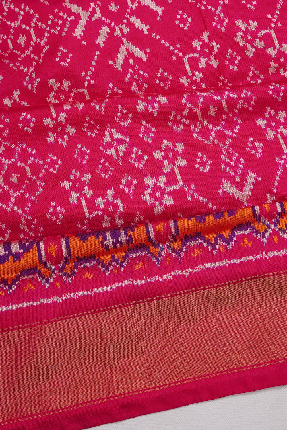 Pochampally Silk Ikat Pink Saree