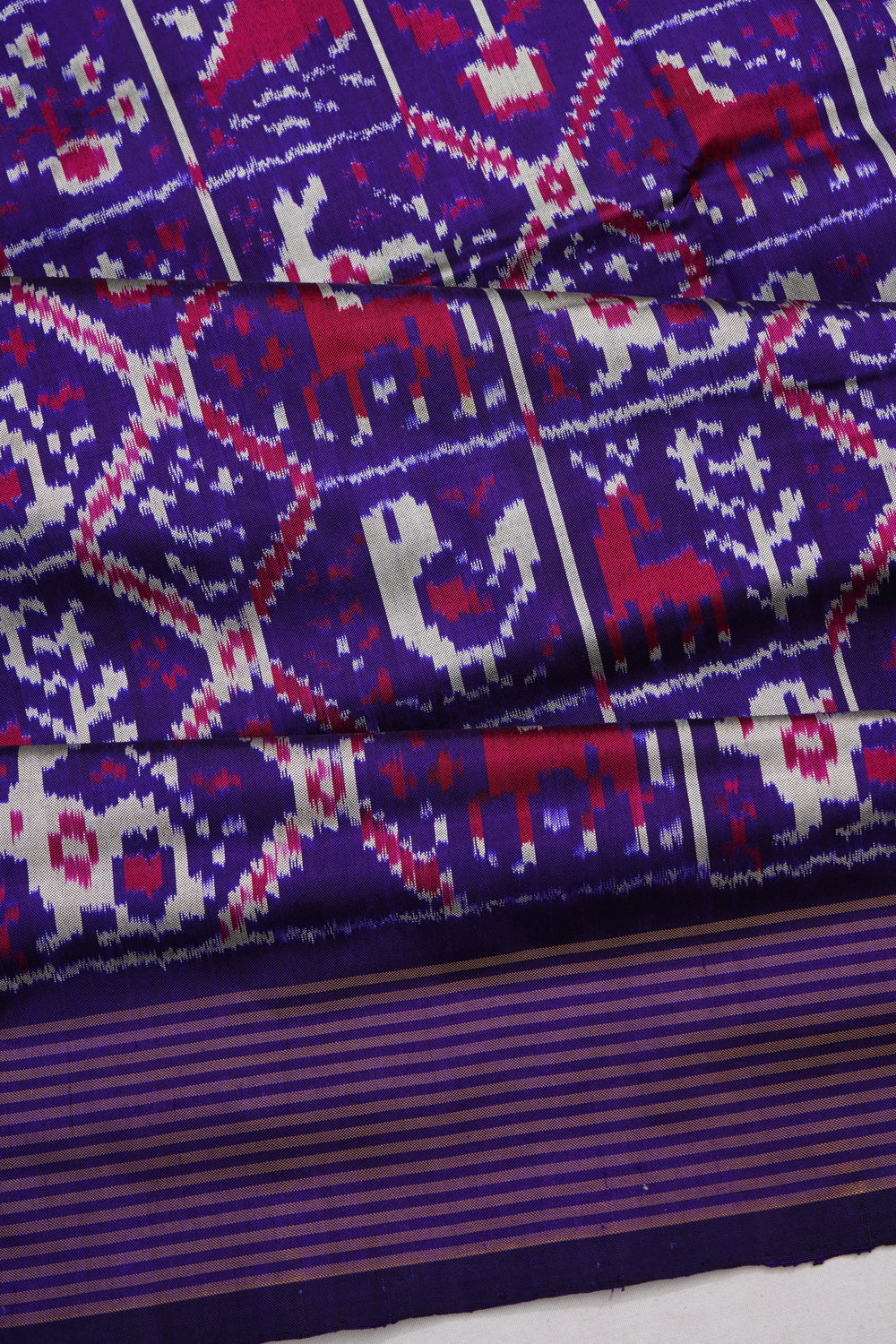 Pochampally Silk Ikat Violet Saree