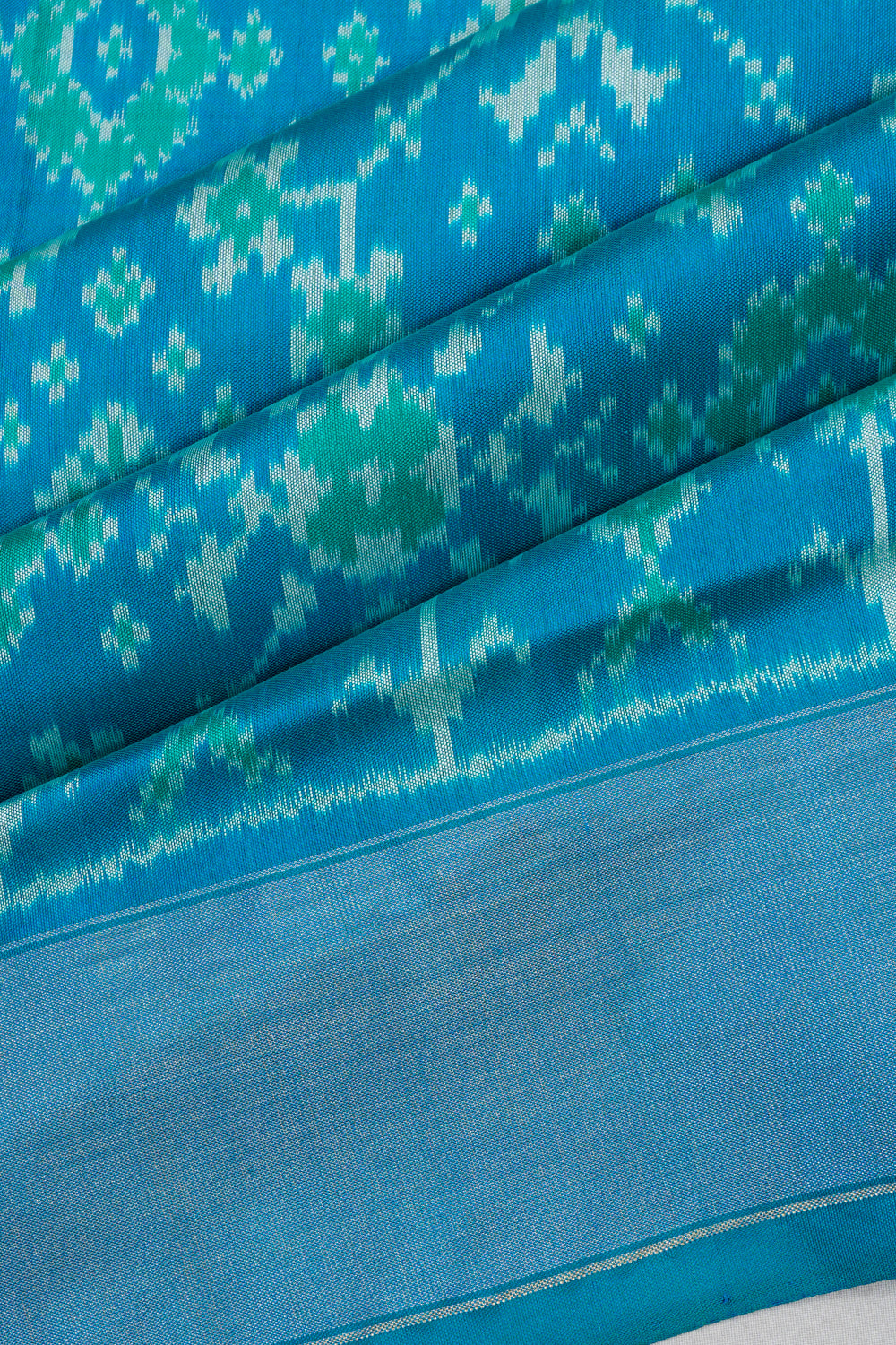 Pochampally Silk Ikat Sky Blue Saree