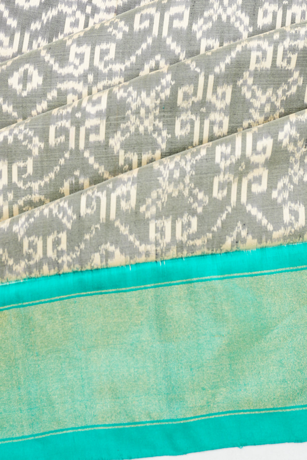 Pochampally Silk Ikat Grey Saree