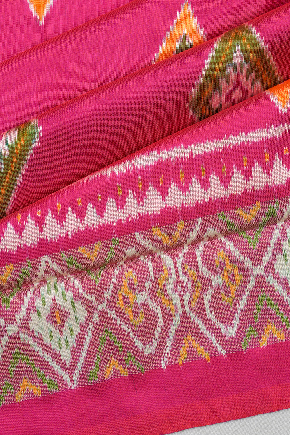 Pochampally Silk Ikat Pink Saree
