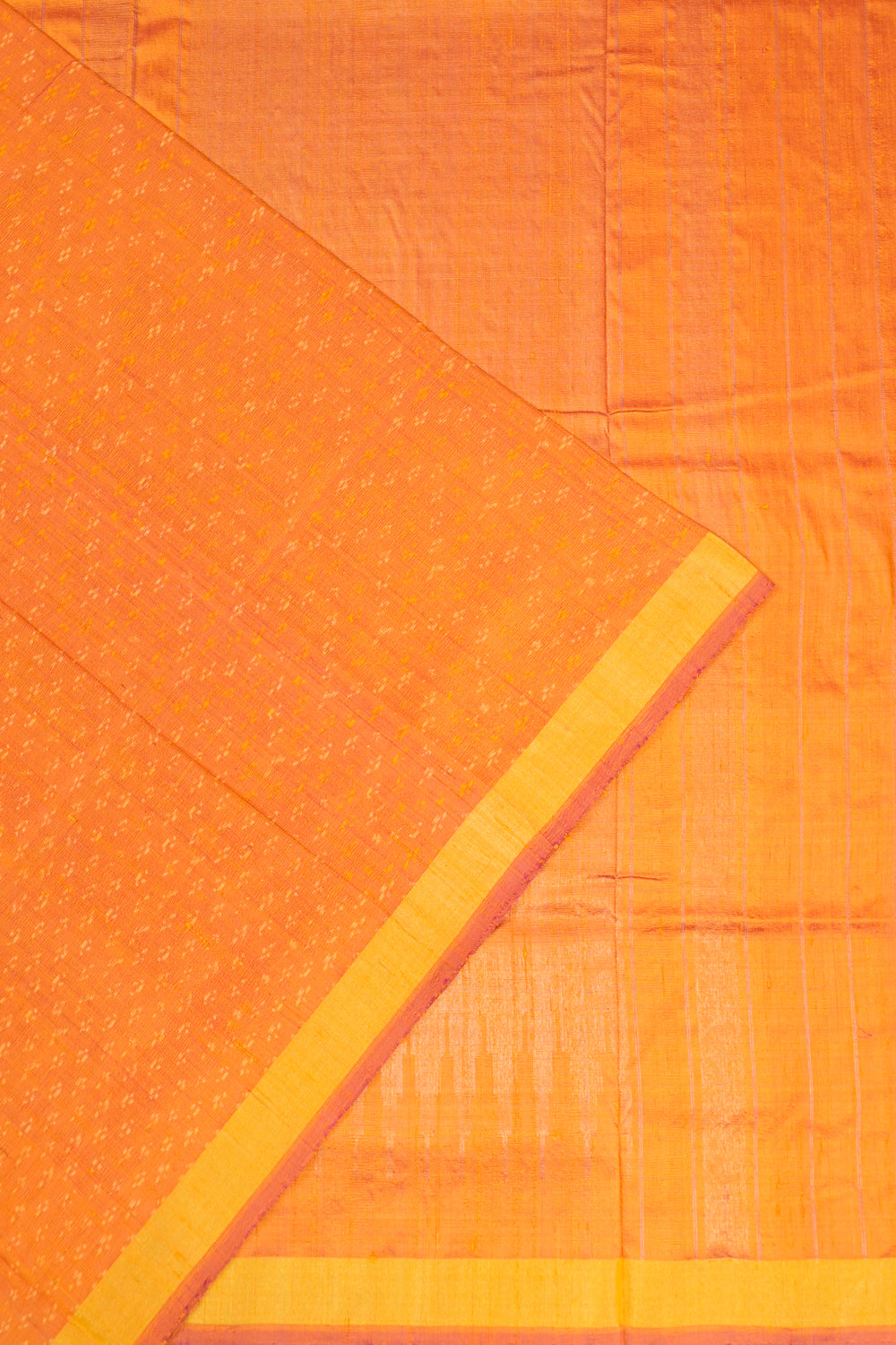 Pochampally Silk Ikat Yellow Saree