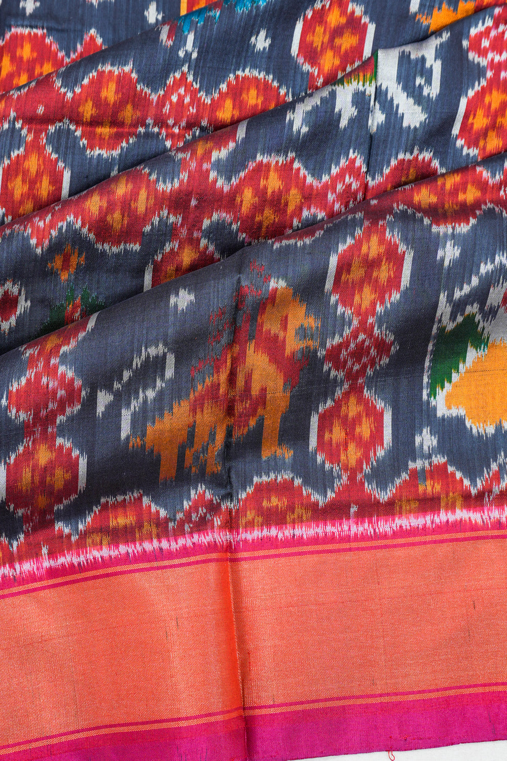 Pochampally Silk Ikat Blue Saree