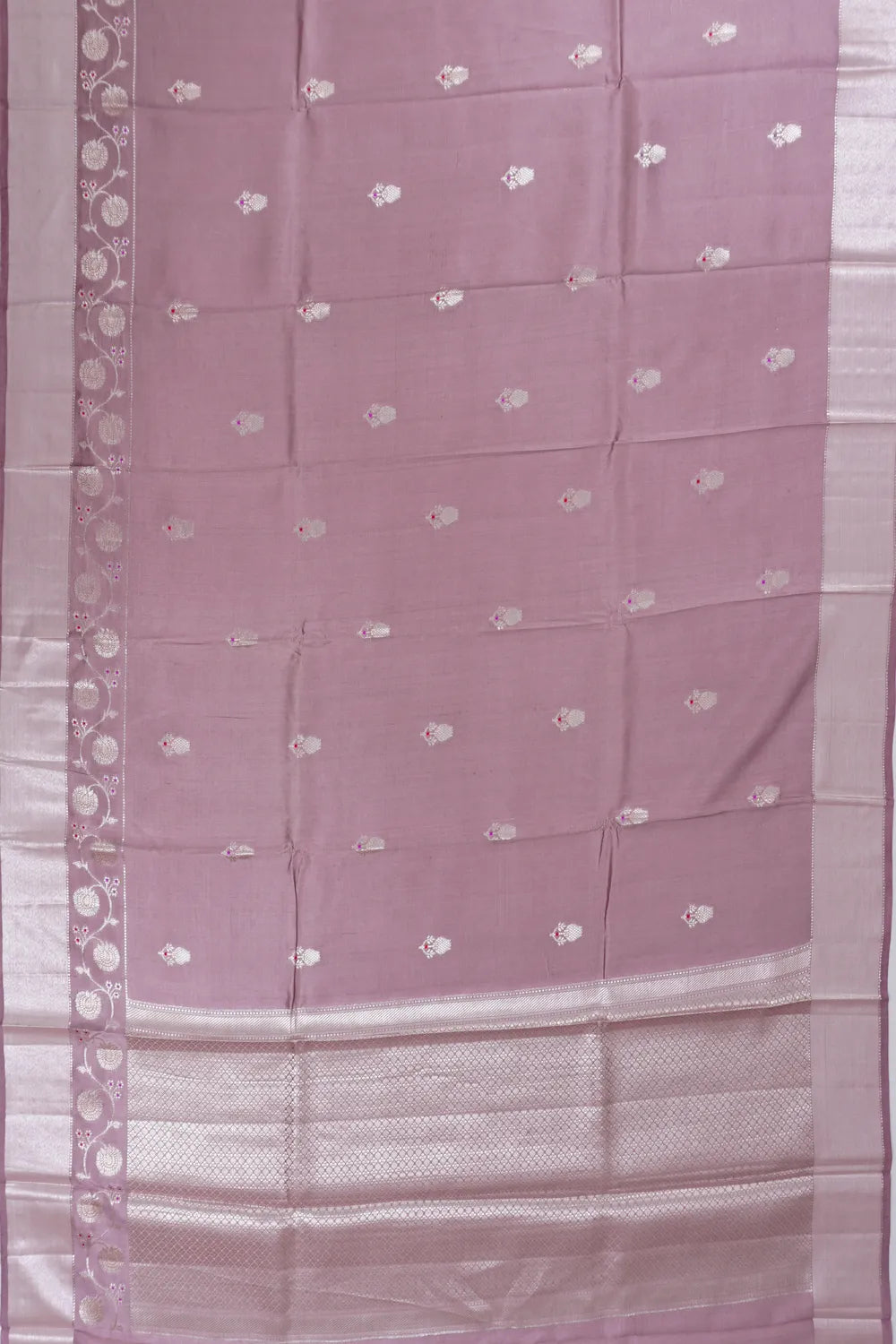 Vaanya Banaras Silk Butta Lilac Saree