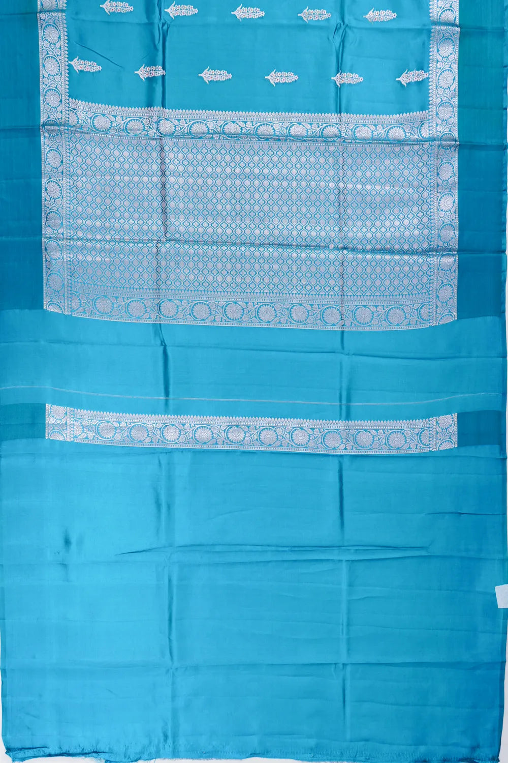 Vaanya Banaras Silk Butta Blue Saree