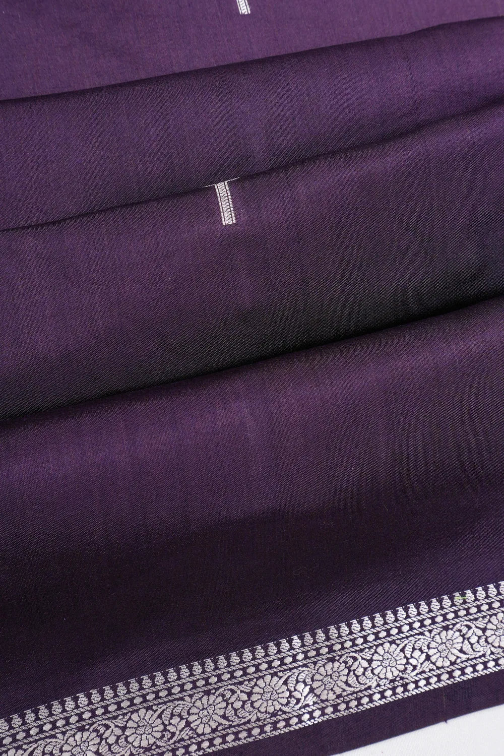Vaanya Banaras Silk Butta Deep Purple Saree