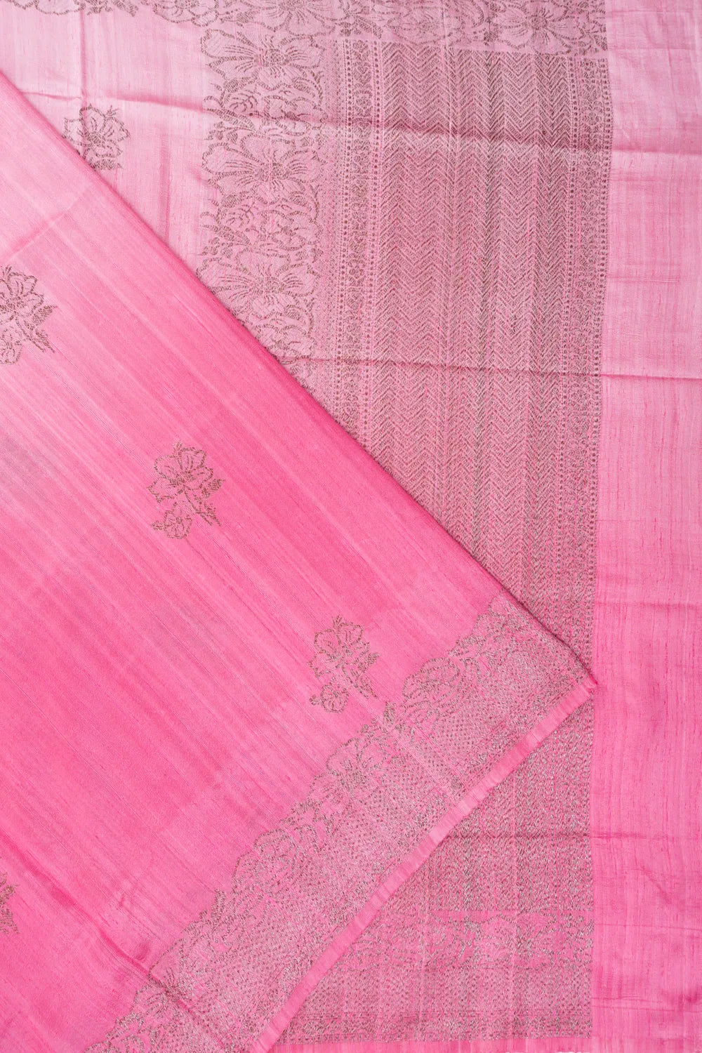 Vaanya Banaras Tussar Butta Pink Saree