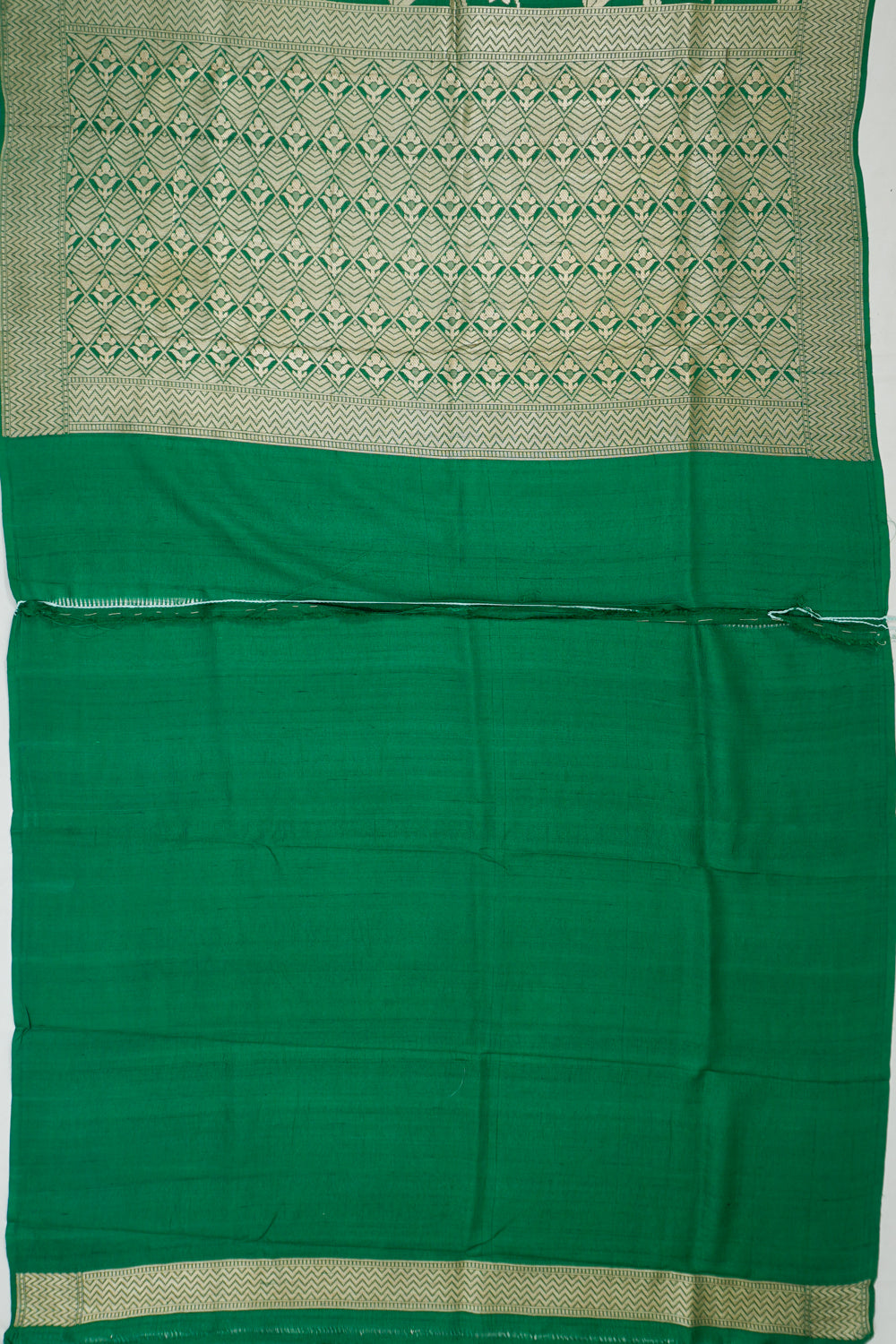 Vaanya Banaras Silk Brocade Green Saree