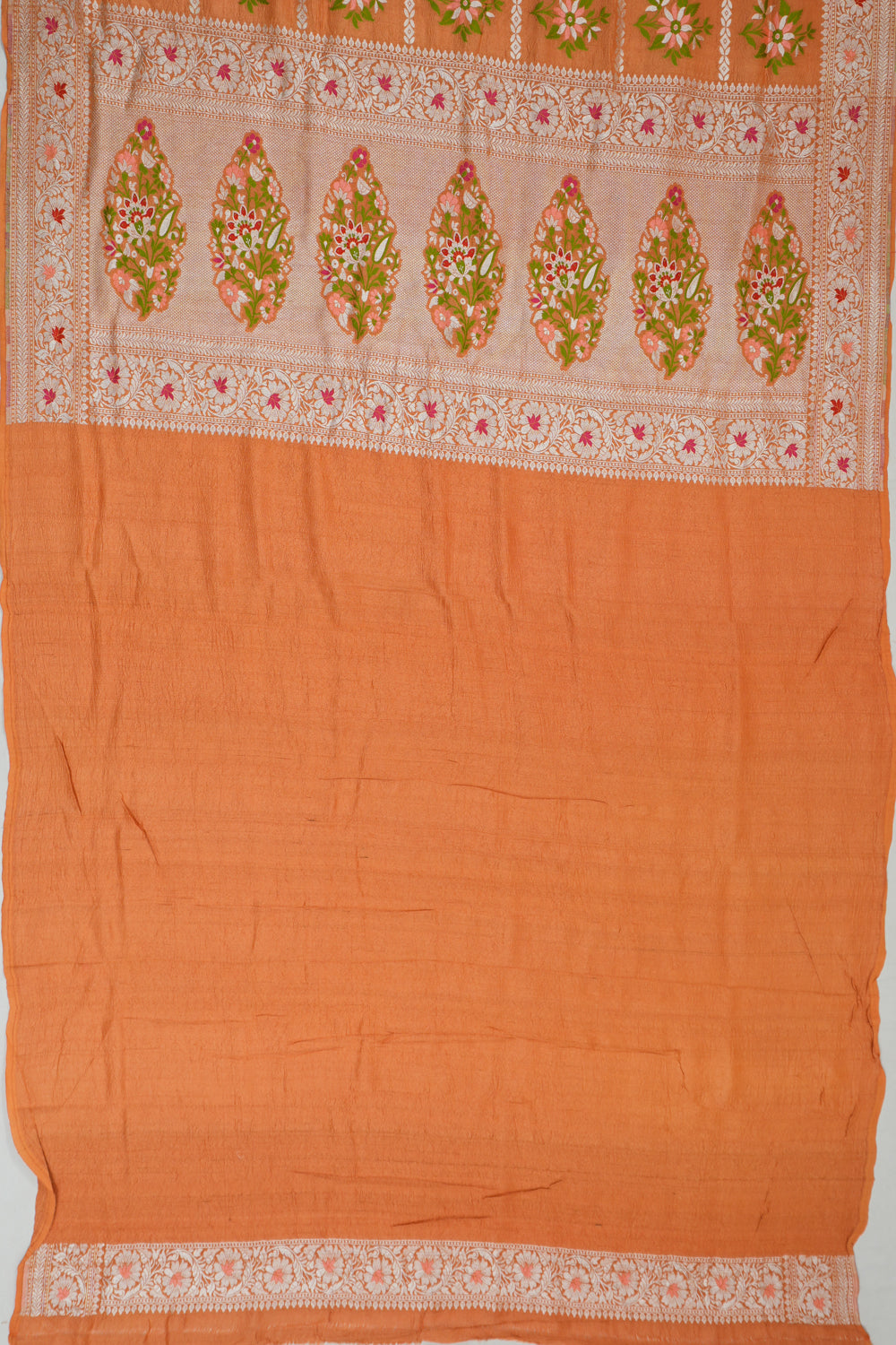Vaanya Banaras Georgette Brocade Yellow Saree