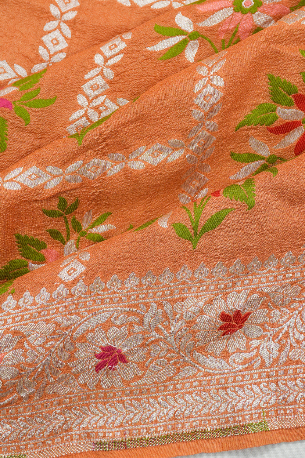 Vaanya Banaras Georgette Brocade Yellow Saree