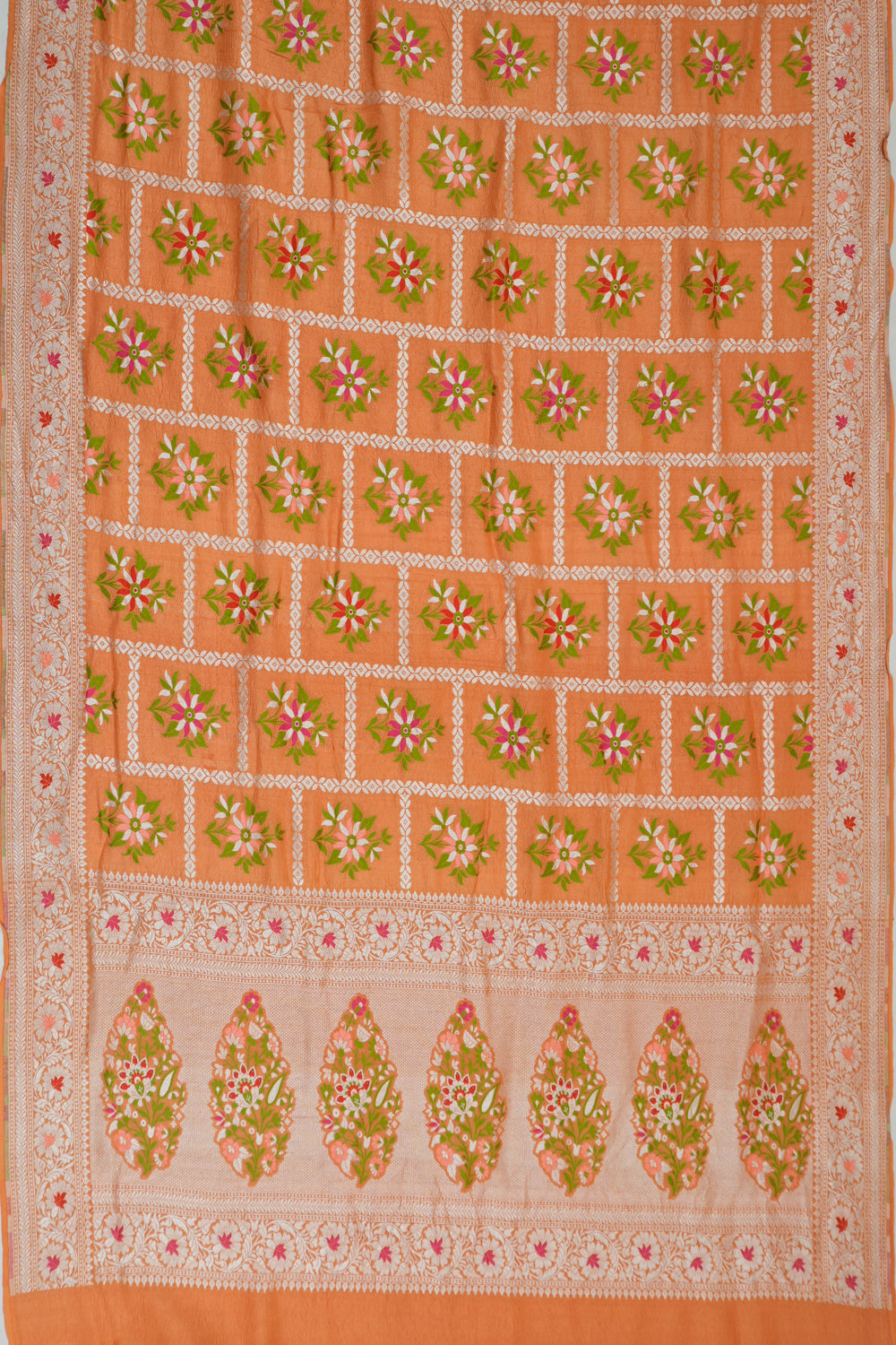 Vaanya Banaras Georgette Brocade Yellow Saree