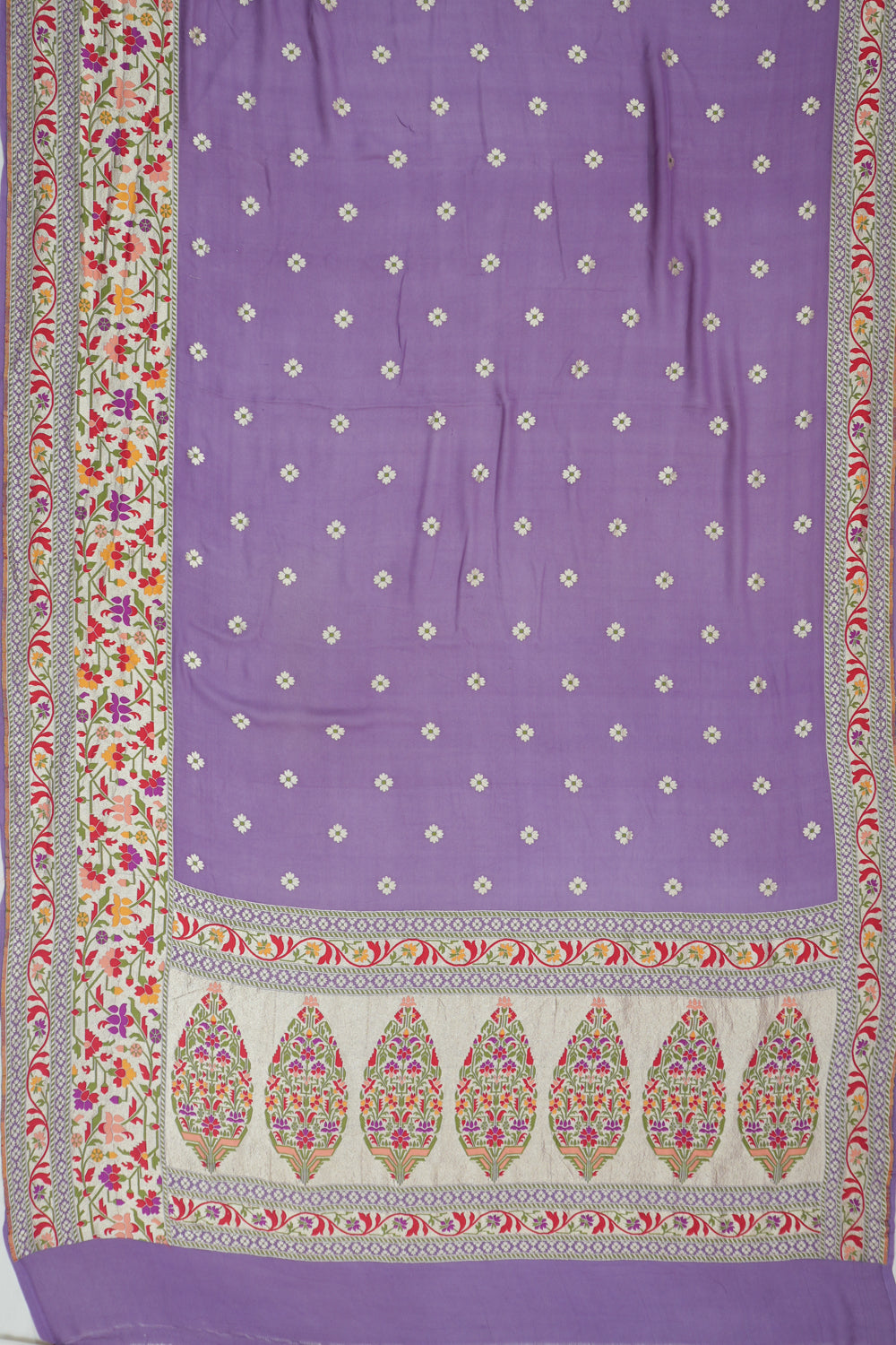 Vaanya Banaras Georgette Brocade Lavender Saree