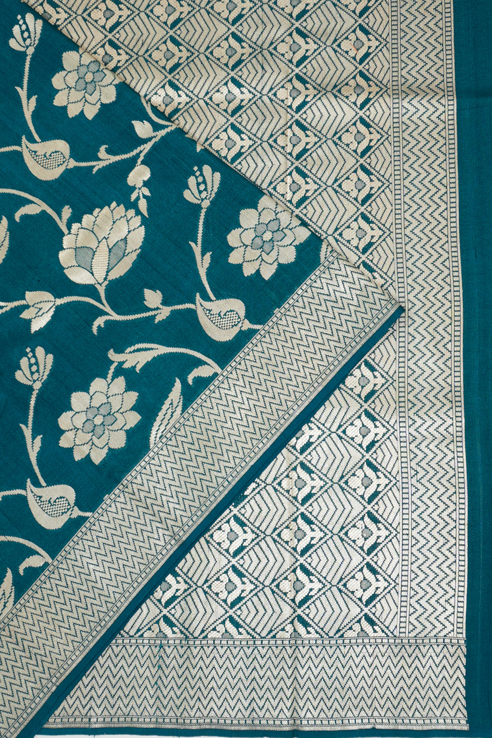 Vaanya Banaras Silk Brocade Blue Saree