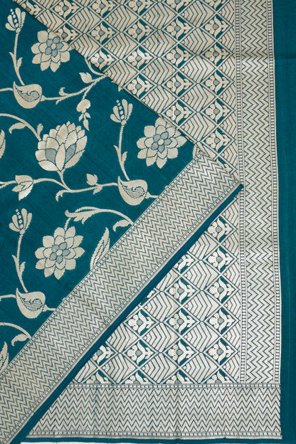 Vaanya Banaras Silk Brocade Blue Saree