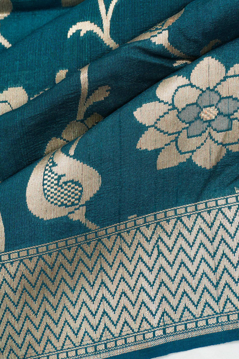 Vaanya Banaras Silk Brocade Blue Saree