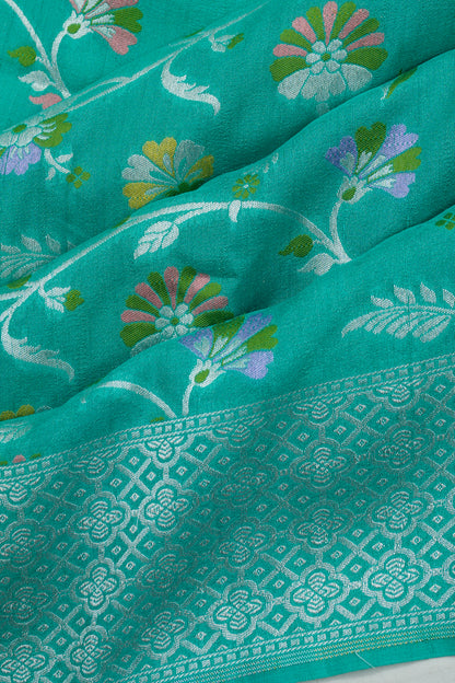 Vaanya Banaras Silk Brocade Blue Saree