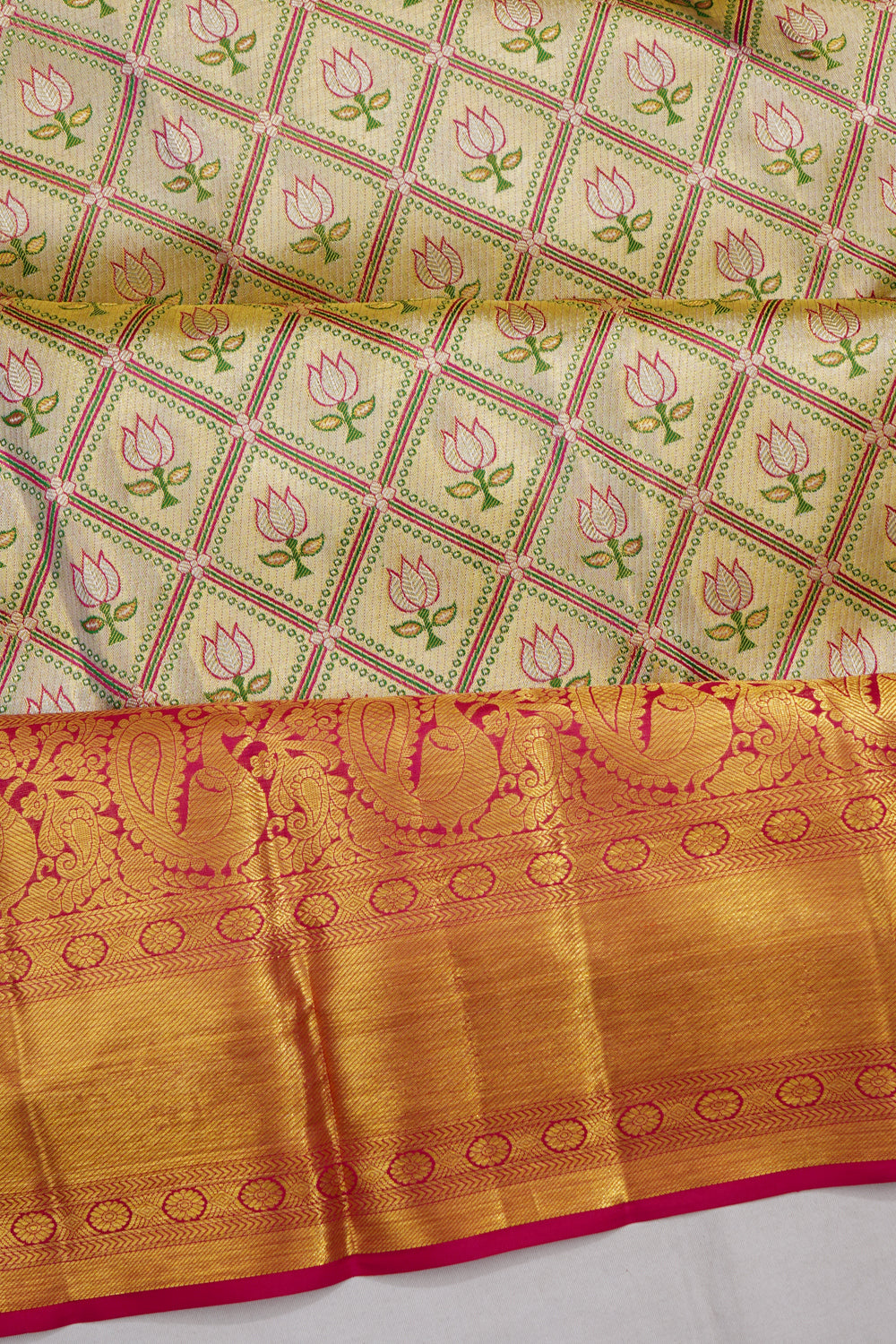 Taranga Kanchi Silk Brocade Green Saree
