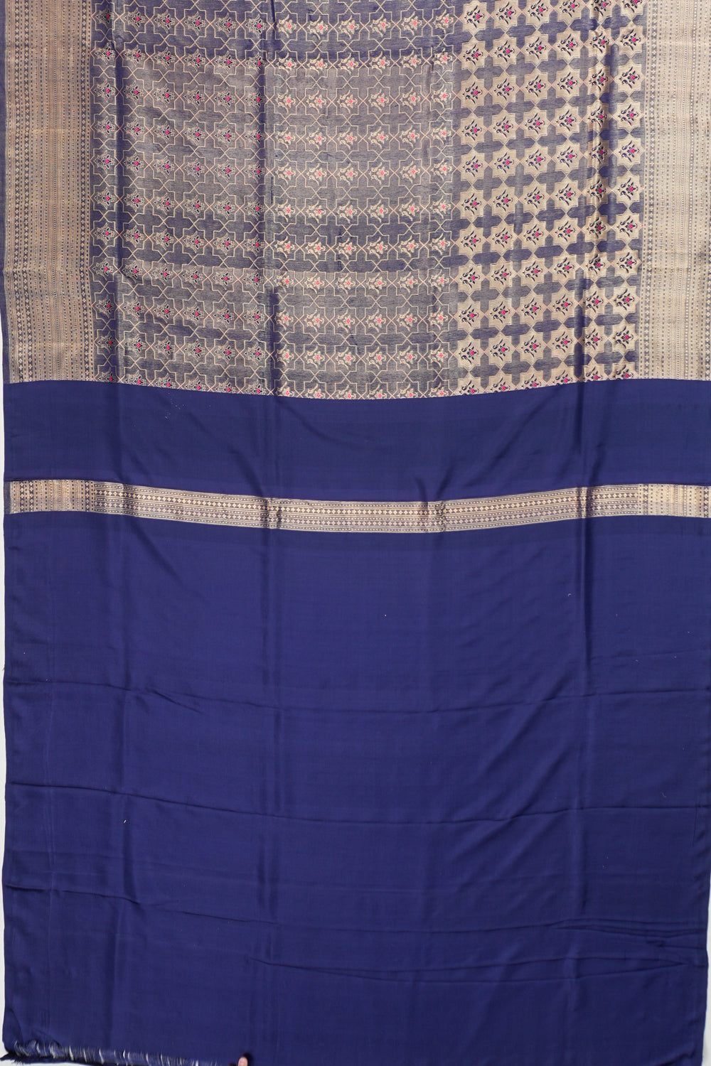 Vaanya Banaras Silk Brocade Blue Saree