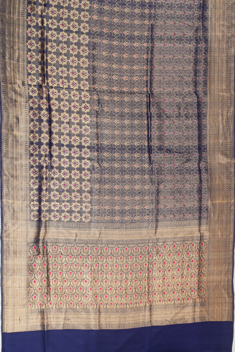 Vaanya Banaras Silk Brocade Blue Saree