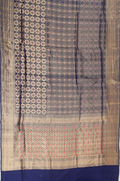 Vaanya Banaras Silk Brocade Blue Saree
