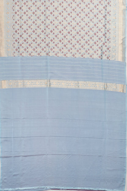 Vaanya Banaras Silk Brocade Pastel Blue Saree