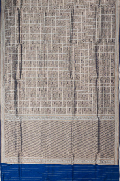 Vaanya Banaras Silk Brocade Silver Saree