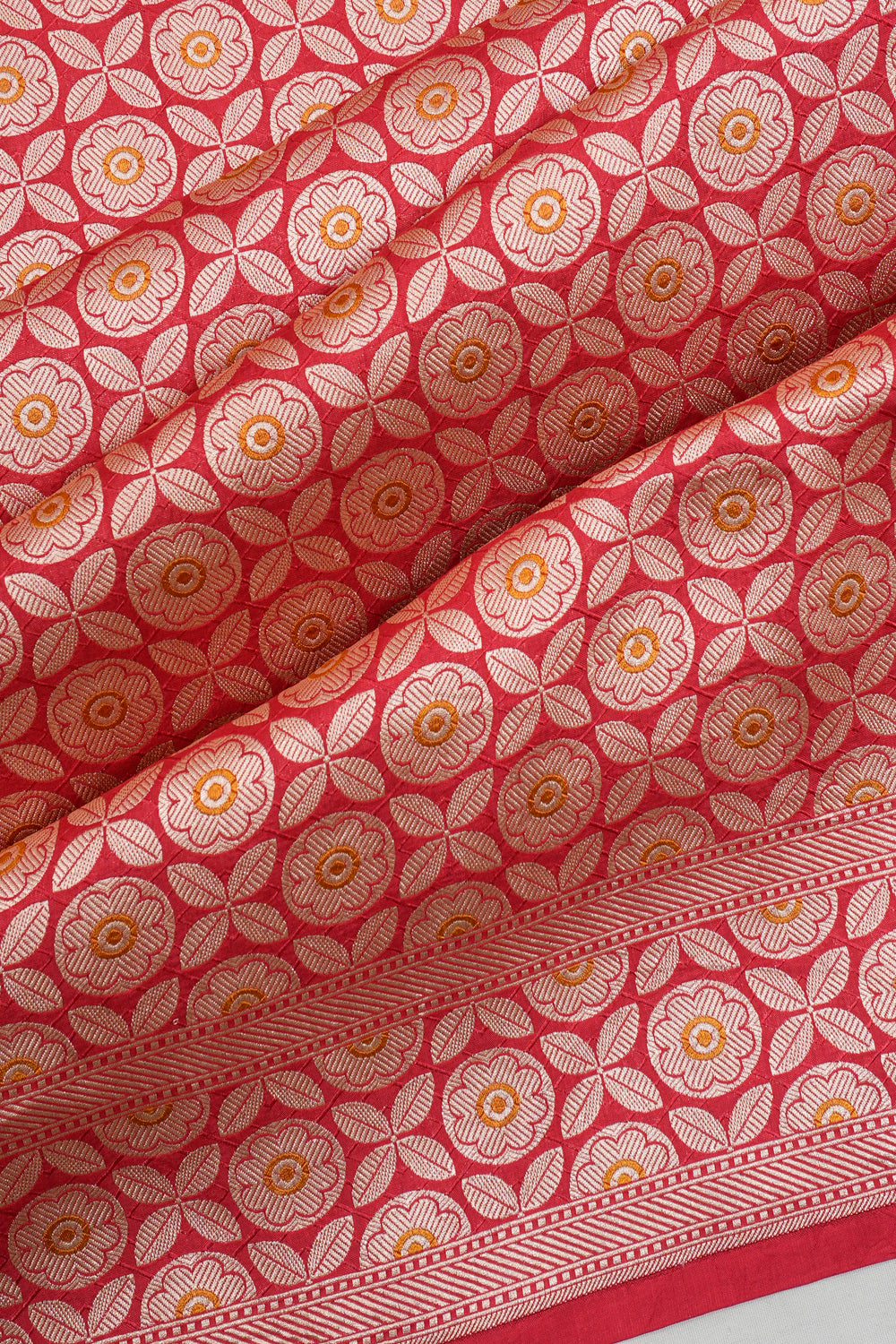 Vaanya Banaras Silk Brocade Red Saree