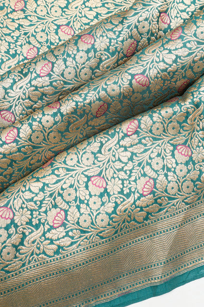 Vaanya Banaras Silk Brocade Blue Saree