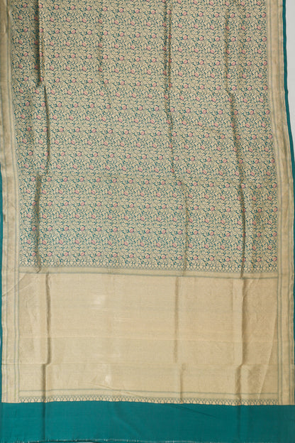 Vaanya Banaras Silk Brocade Blue Saree