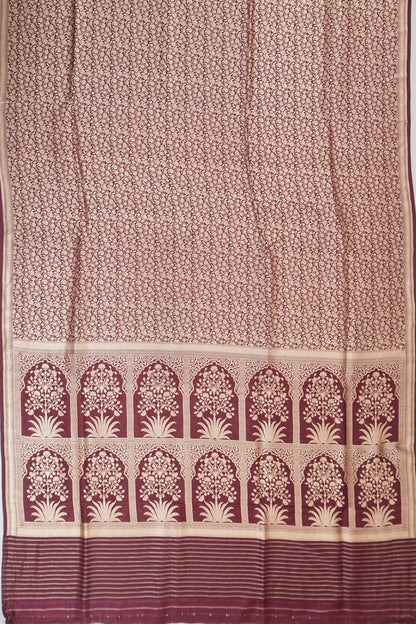Vaanya Banaras Silk Brocade Maroon Saree