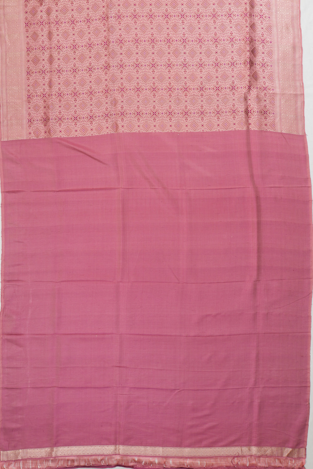 Vaanya Banaras Silk Brocade Pink Saree