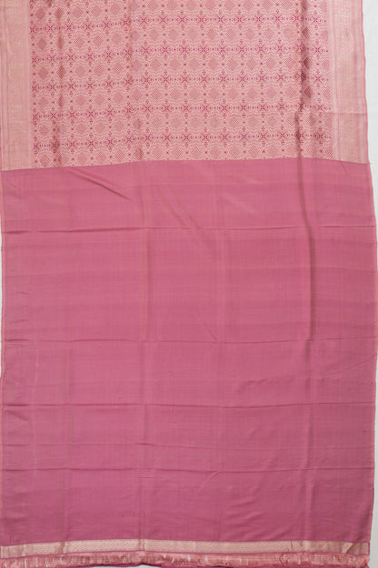 Vaanya Banaras Silk Brocade Pink Saree