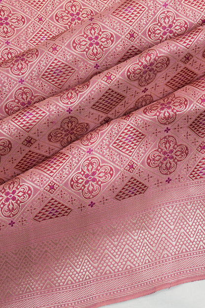 Vaanya Banaras Silk Brocade Pink Saree