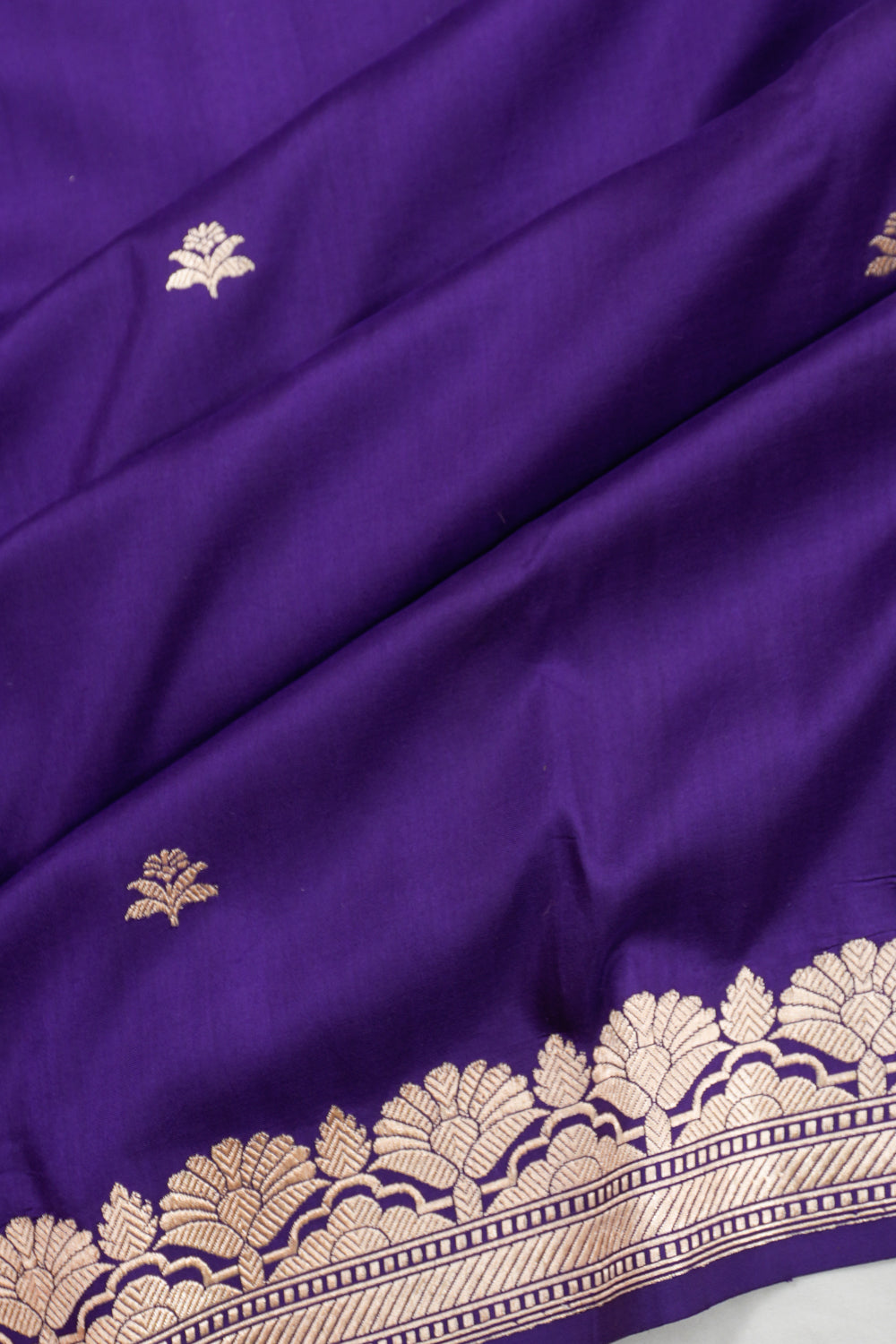 Banarasi Silk Butta Violet Saree