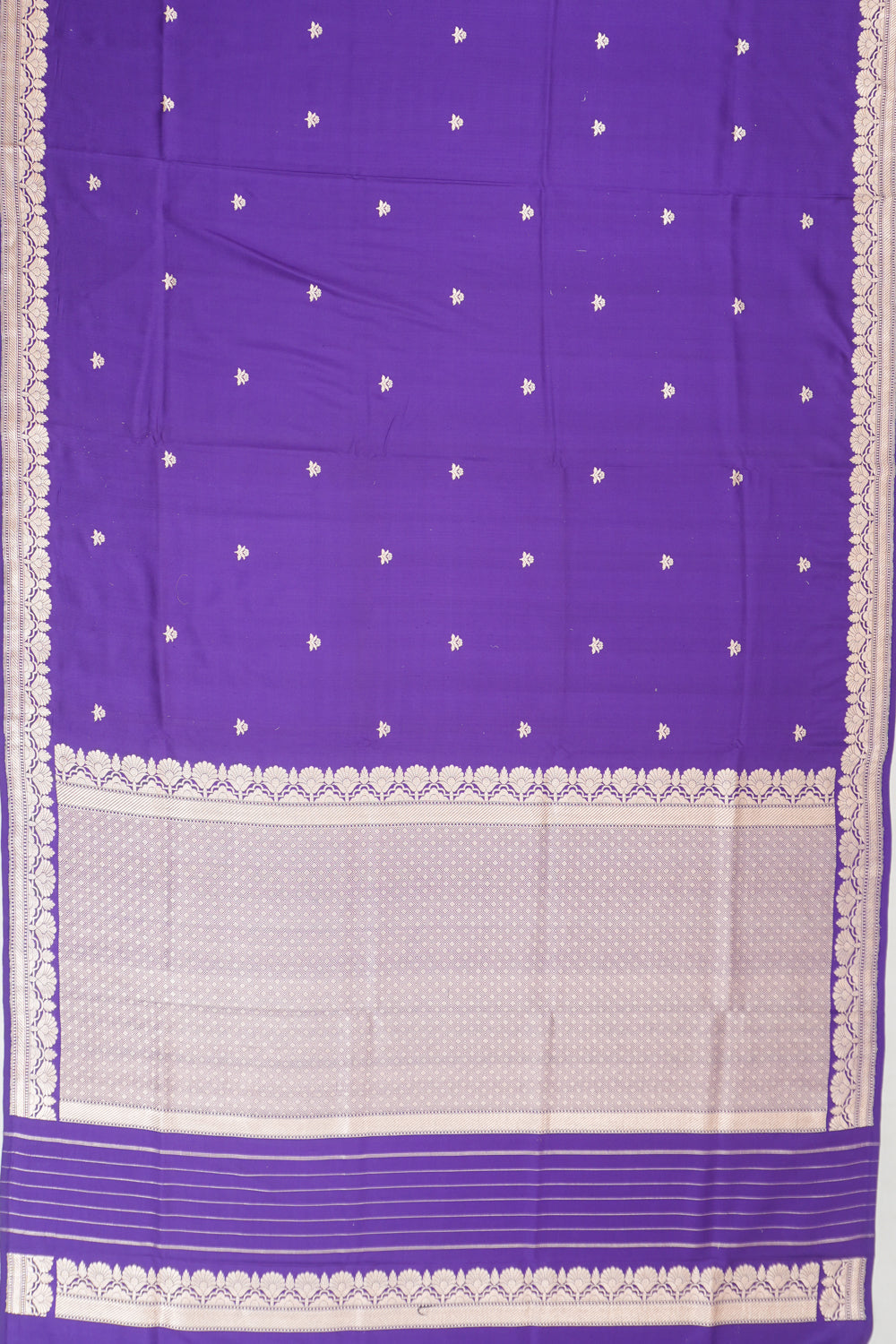 Banarasi Silk Butta Violet Saree