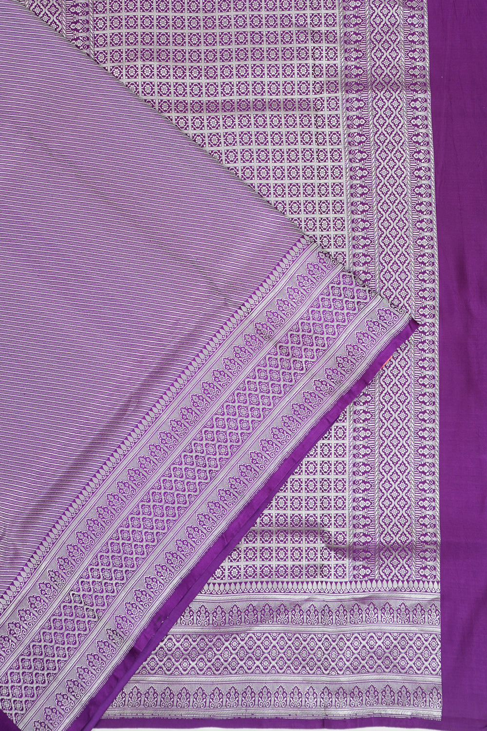 Banarasi Silk Butta Purple Saree