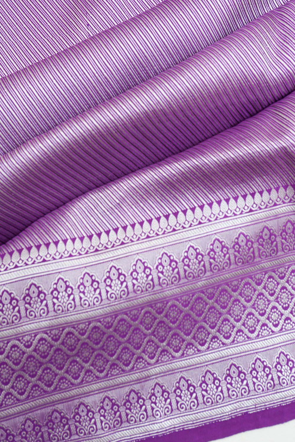 Banarasi Silk Butta Purple Saree
