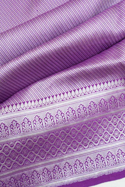 Banarasi Silk Butta Purple Saree