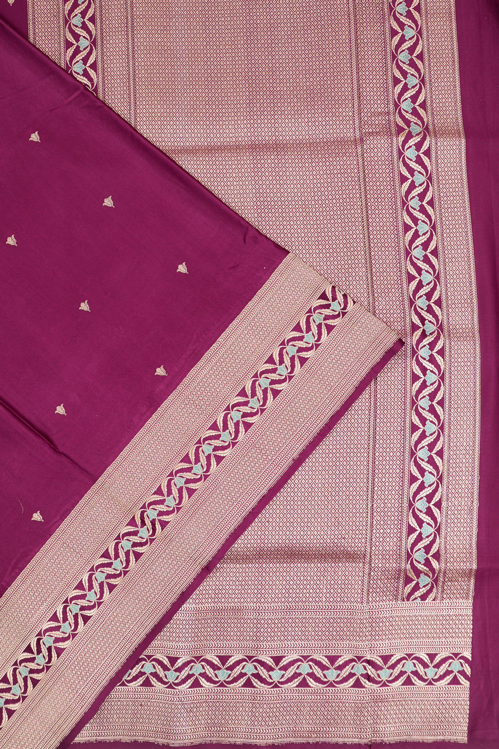 Banarasi Silk Butta Purple Saree